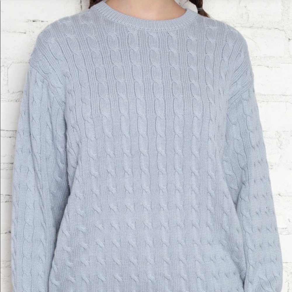 Brandy Melville Brianna Cotton Cable Knit Sweater